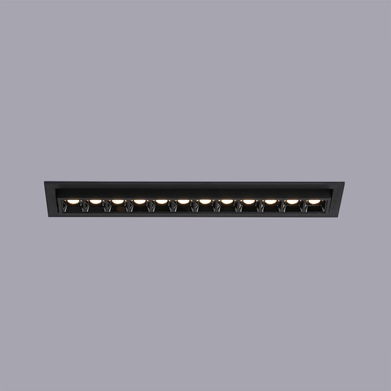 Spot LED encastré linéaire 20W orientable - UGR18 - IRC90 - 2800K