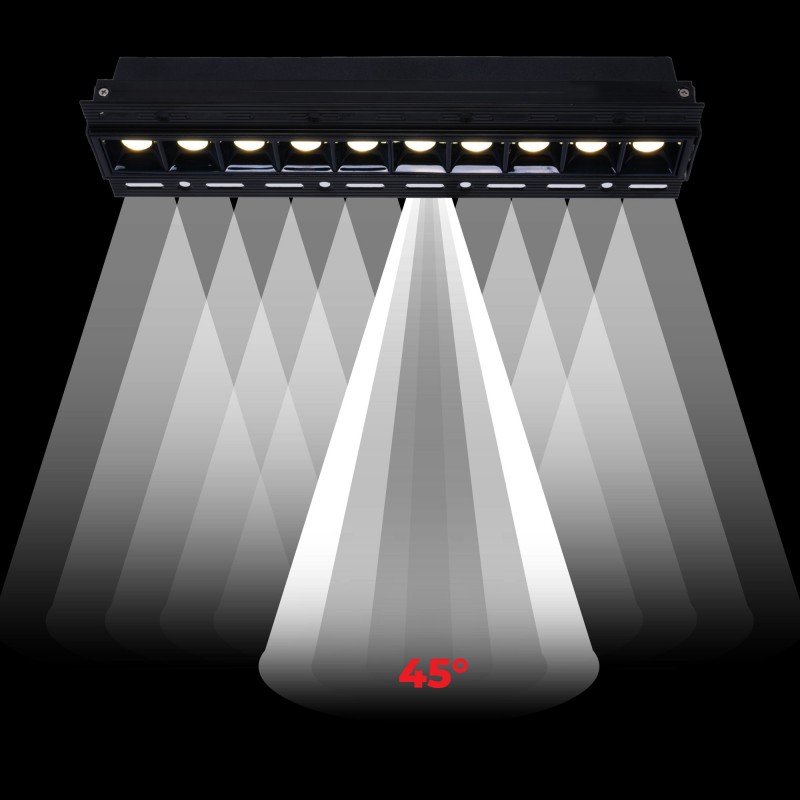 Spot LED encastré rectangulaire 20W – UGR18 – Pour Placo