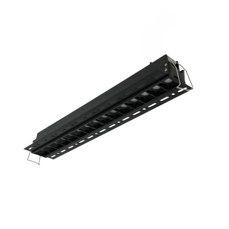 Spot LED encastrable linéaire 30W pour placo – UGR18 - IRC90 – Noir