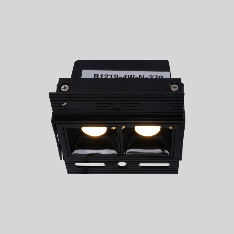 Spot LED encastrable pour intégration placo - 4W - UGR18 - IRC90 - Noir