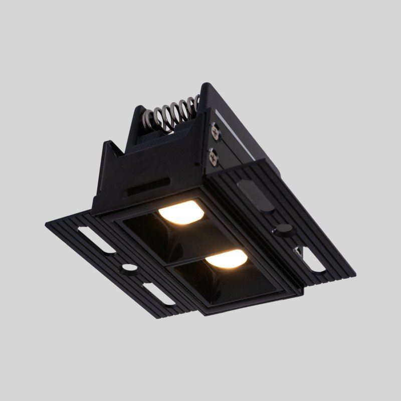 Spot LED encastrable pour intégration placo - 4W - UGR18 - IRC90 - Noir