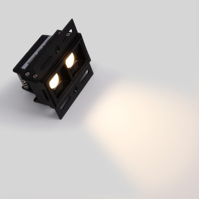 Spot LED encastrable pour intégration placo - 4W - UGR18 - IRC90 - Noir