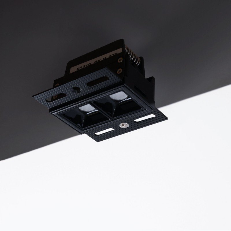 Spot LED encastrable pour intégration placo - 4W - UGR18 - IRC90 - Noir