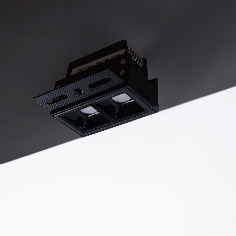 Spot LED encastrable pour intégration placo - 4W - UGR18 - IRC90 - Noir