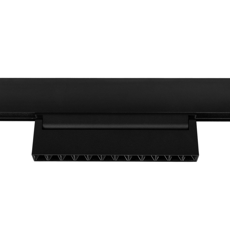 Spot LED linéaire orientable sur rail magnétique 48V - 12W - 2800K - Puce OSRAM - UGR18 - Noir