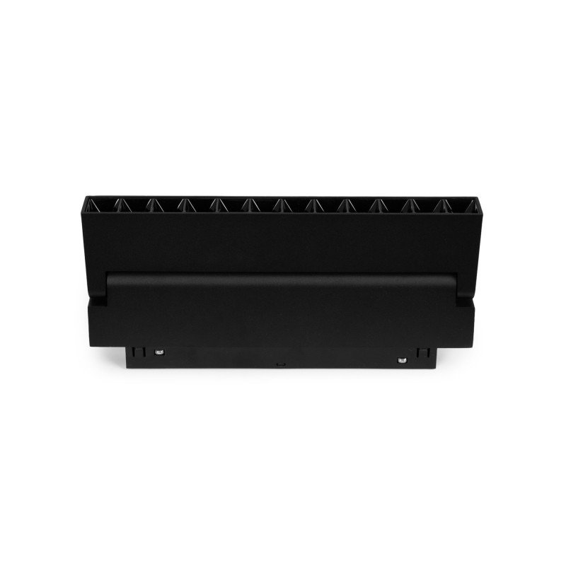Spot LED linéaire orientable sur rail magnétique 48V - 12W - 2800K - Puce OSRAM - UGR18 - Noir