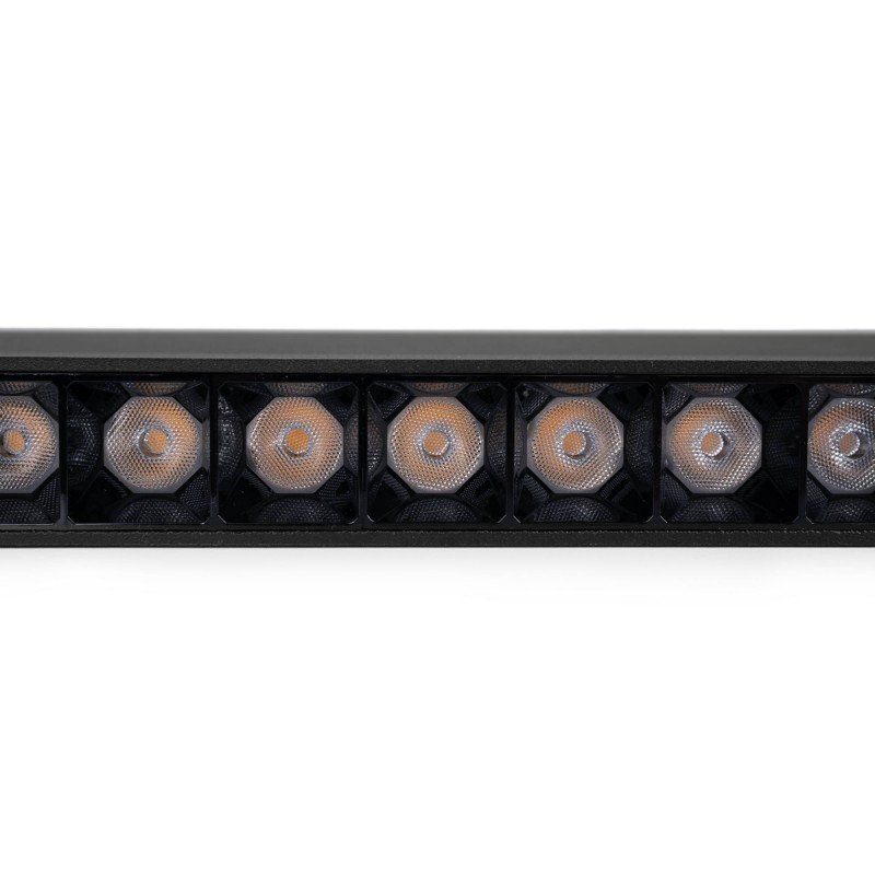 Spot LED linéaire orientable sur rail magnétique 48V - 12W - 2800K - Puce OSRAM - UGR18 - Noir