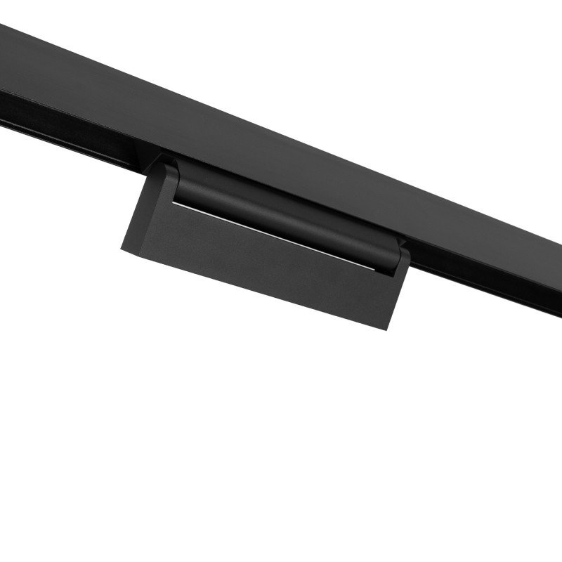 Spot LED linéaire orientable sur rail magnétique 48V - 12W - 2800K - Puce OSRAM - UGR18 - Noir