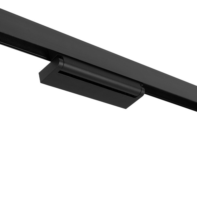 Spot LED linéaire orientable sur rail magnétique 48V - 12W - 2800K - Puce OSRAM - UGR18 - Noir