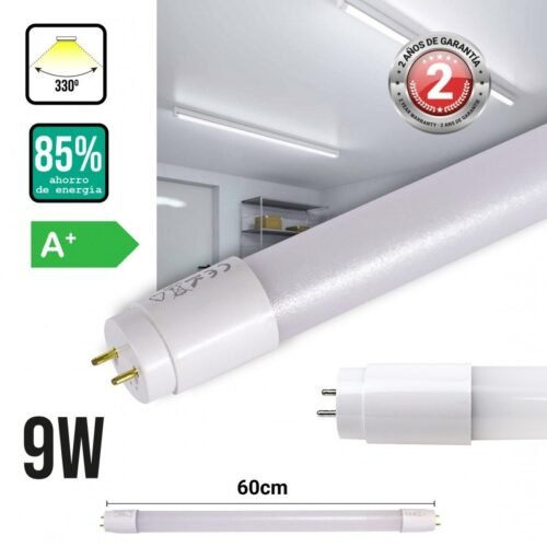 Tube LED T8 60cm 9W – Haute Performance – 140lm/W