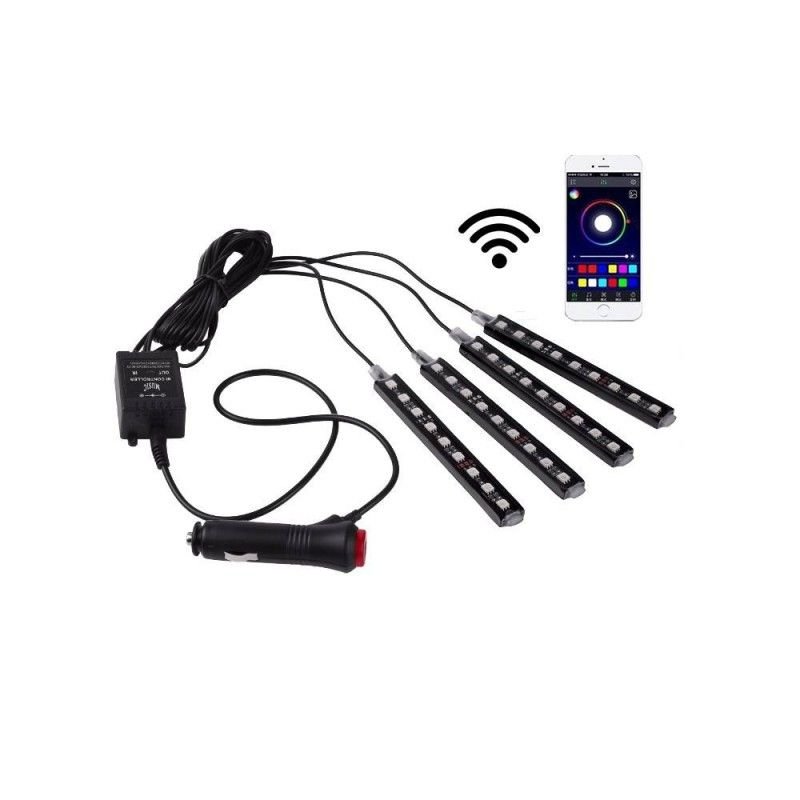 Kit LED Voiture RGB 12V – Contrôle Mobile Ultra – Ambiance Auto