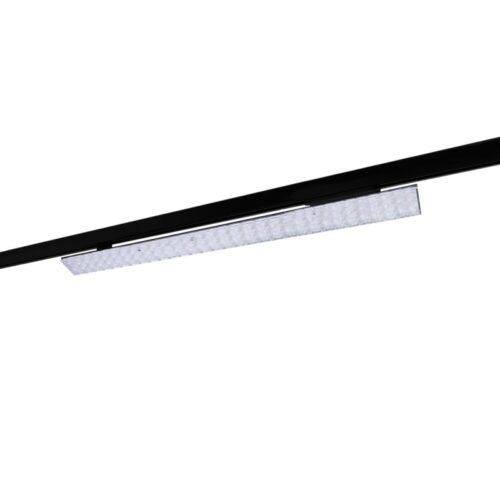 Luminaire linéaire LED triphasé orientable 40W – CCT réglable sur 3 tonalités de 3000K à 5000K – IRC90 – Driver KGP – Noir