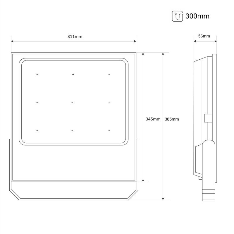 Projecteur LED 150W – Puissant IP66 – Extérieur Pro