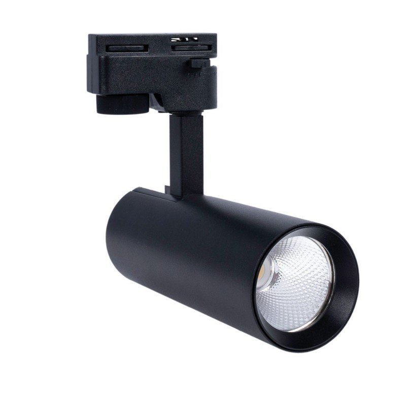 Projecteur LED sur rail monophasé - CCT lumière réglable sur 3 tonalités de 3000K à 6500K - 10W - IRC 90 - Driver KGP - Noir