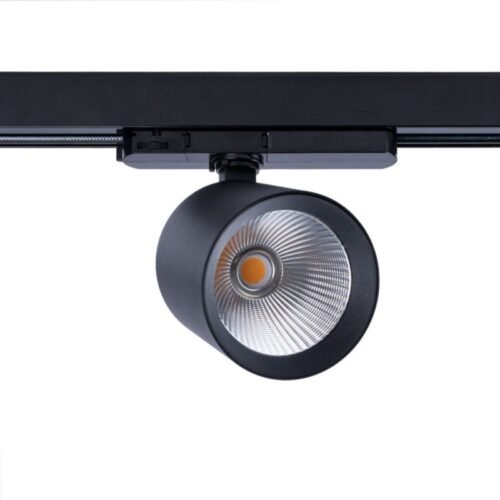 Projecteur LED sur rail triphasé 4000K – 40W – IRC 95 – Driver Philips Xitanium – Noir Pro