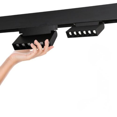 Spot LED linéaire orientable pour rail magnétique 48V – 6W – UGR16 – Noir