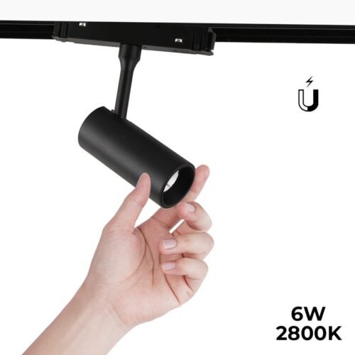Spot Magnétique pour Commerces 6W – Ultra IRC90 – Noir
