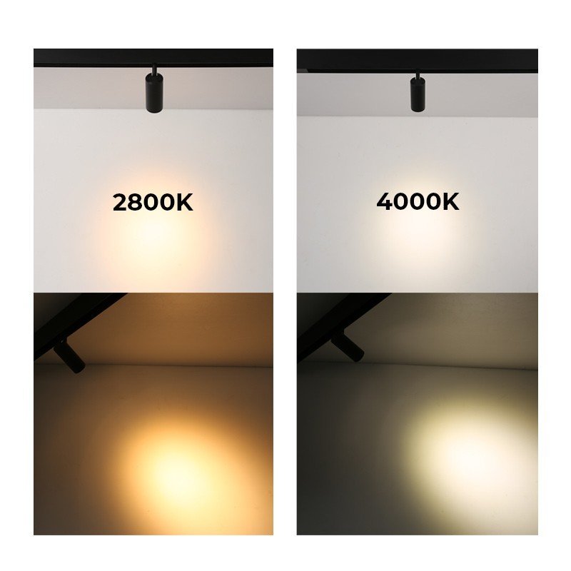 Spot Magnétique pour Commerces 6W – Ultra IRC90 – Noir
