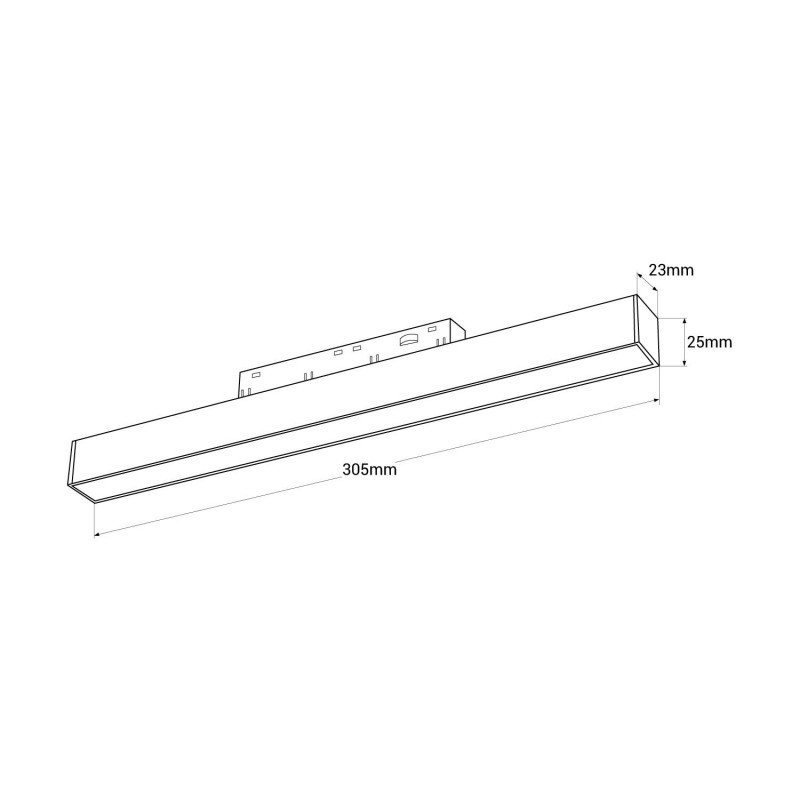 Spot LED rail magnétique 10W – Opale – Noir
