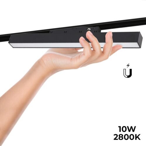 Spot LED rail magnétique 10W – Opale – Noir