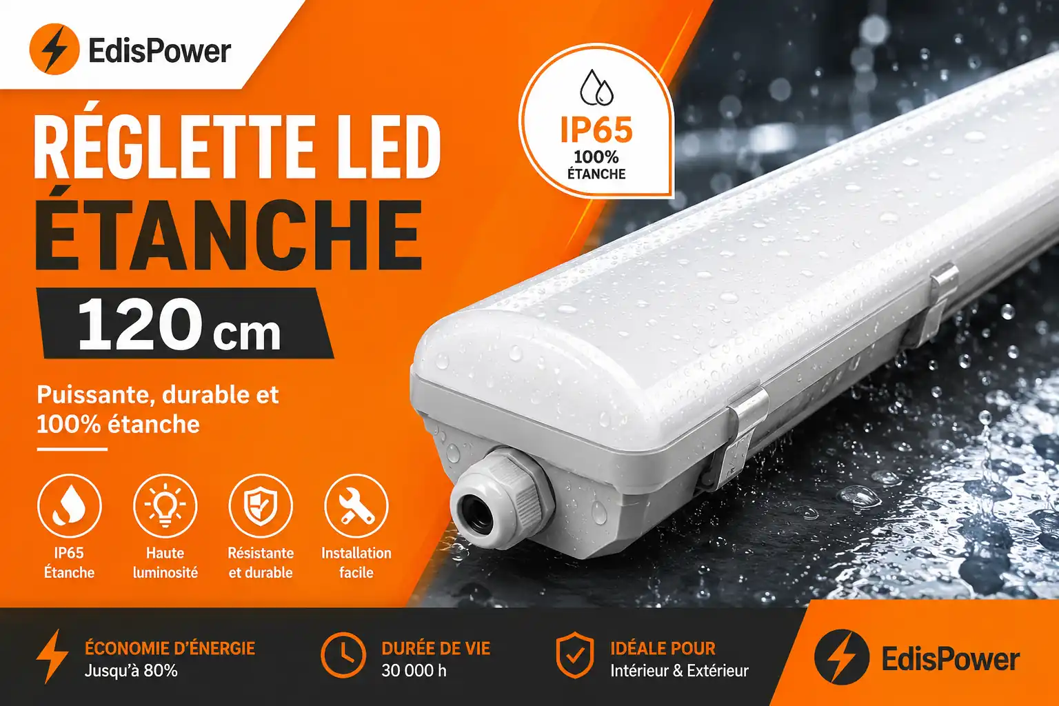 Réglette LED Étanche 120 cm : Guide Complet 2026