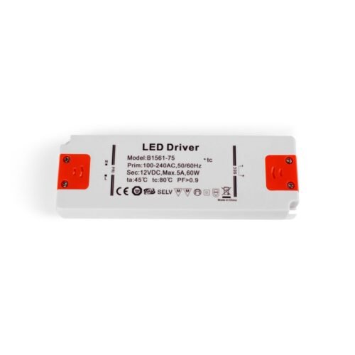 Alimentation LED 12V 60W – Ultra Extra Plate – Certifiée IP20