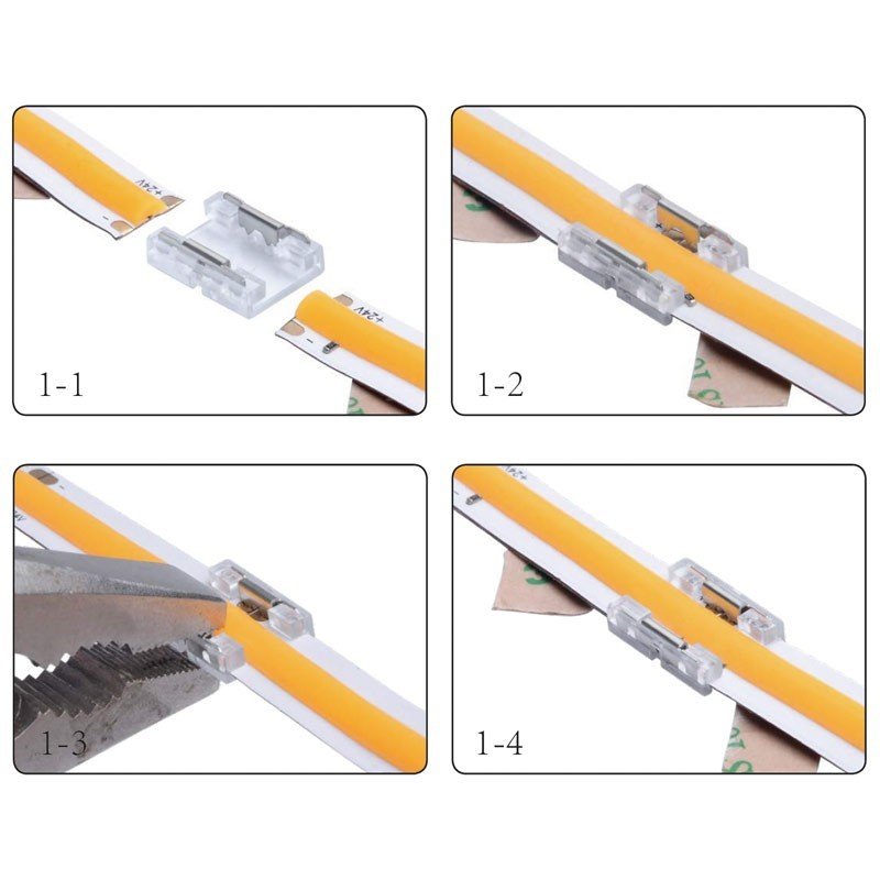 Connecteur ruban LED 10mm – Haute performance – Clip invisible