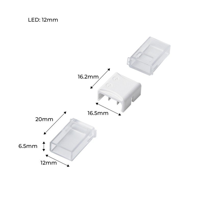 Connecteur ruban LED 10mm – Haute performance IP68 – Extérieur