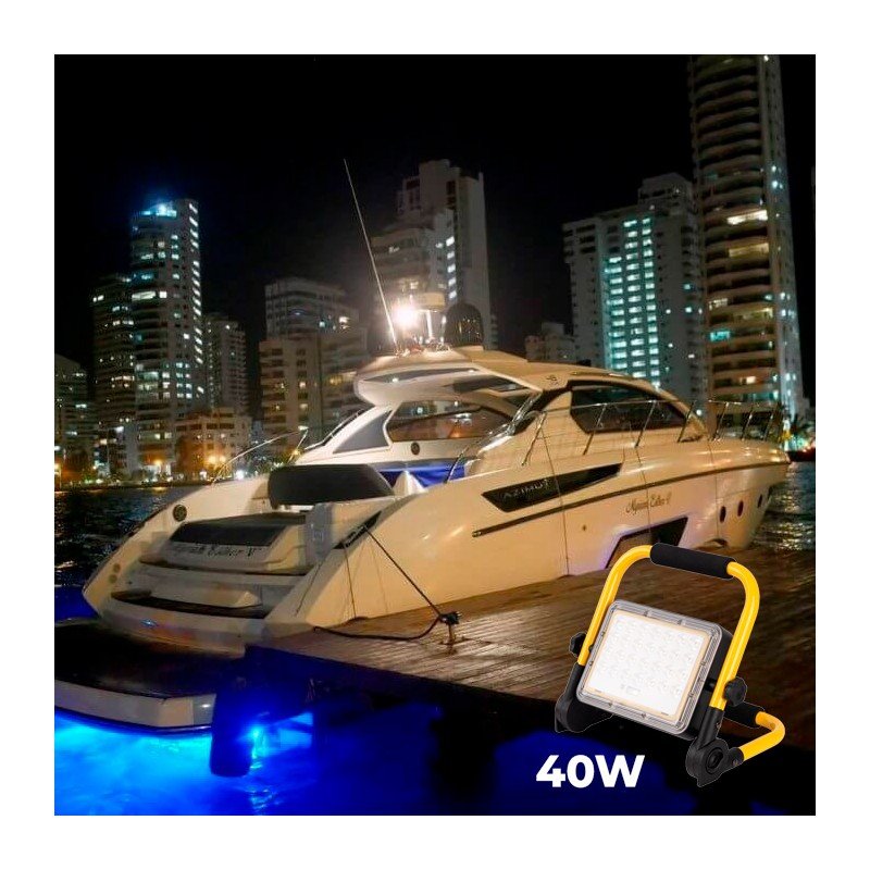Projecteur LED chantier 40W – Puissant IP65 – Portable Pro