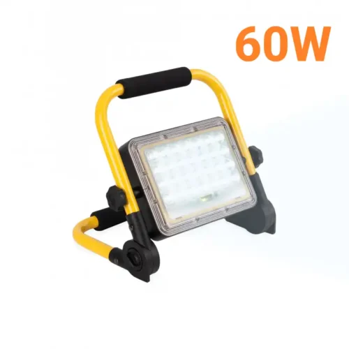 Projecteur LED chantier 60W – Puissant IP65 – Portable Pro