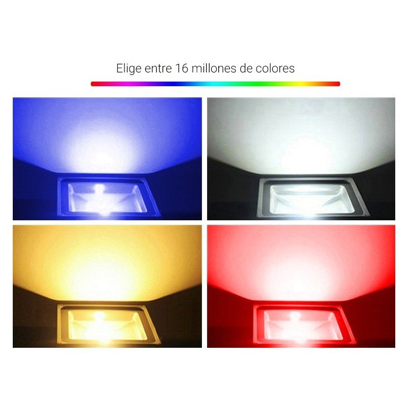 Projecteur LED RGB 50W – Puissant WiFi IP65 – Extérieur