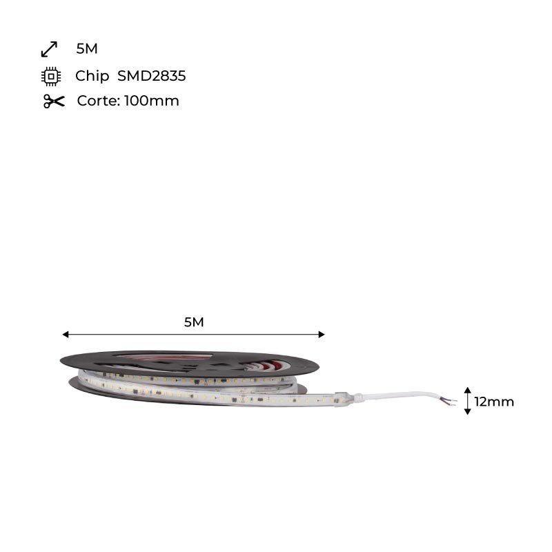 Ruban LED 230V 75W – Haute performance IP67 – Extérieur