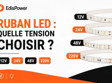 Accueil 51 Ruban LED : Quelle Tension Choisir ? 12V, 24V, 48V ou 220V — Guide Complet