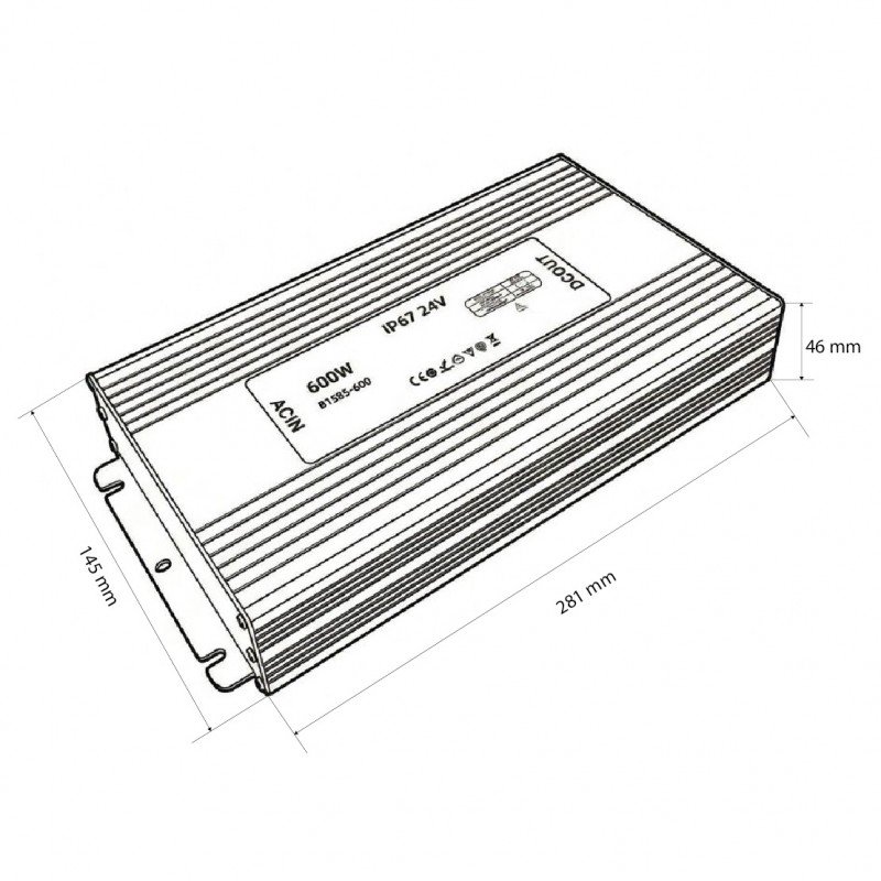 Alimentation compacte 400W 24V - 16,5 A - étanche IP67 6 Alimentation compacte 400W 24V - 16,5 A - étanche IP67 – Image 6