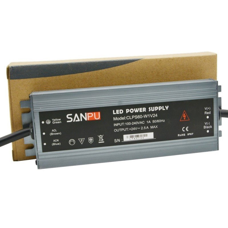 Transformateur LED 24V 60W – IP67 Garanti – Extérieur 2 Transformateur LED 24V 60W – IP67 Garanti – Extérieur