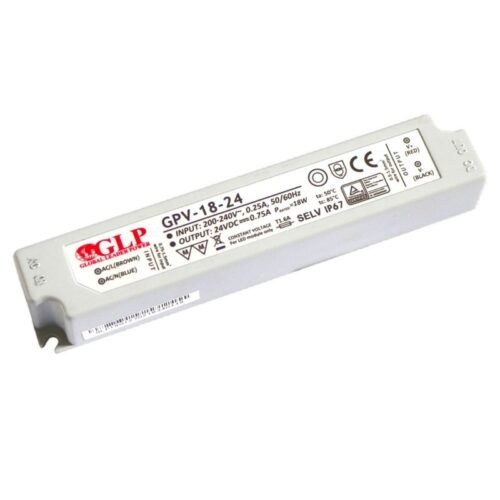 Alimentation LED 24V 18W GLP – Haute performance IP67 Extérieur