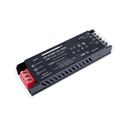 Alimentation LED 24V 300W extra-plate – 12.5A – Haute performance
