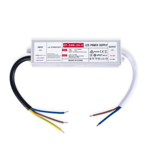 Alimentation LED 24V 24W extra-plate – 1.0A – étanche IP67