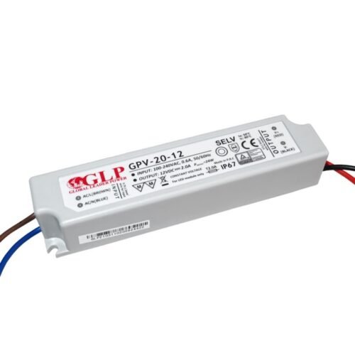 Alimentation LED 12V DC – 20W – étanche IP67 – GLP