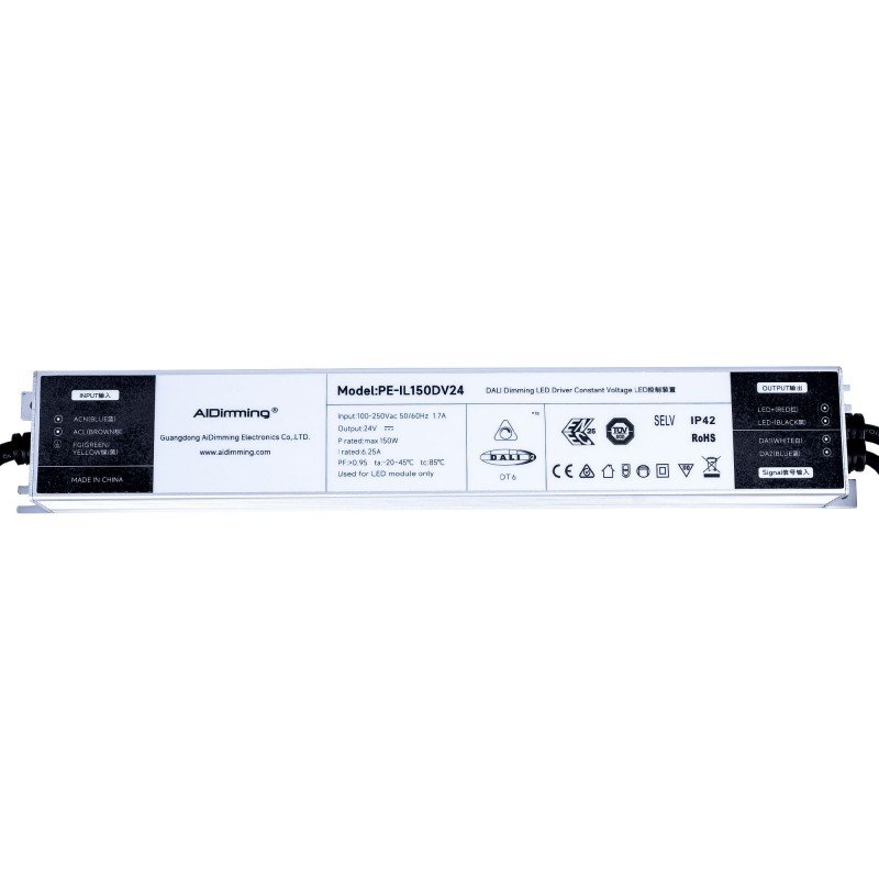 Alimentation LED 24V 150W – DALI DT6 Puissante - 6,25A 2 Alimentation LED 24V 150W – DALI DT6 Puissante - 6,25A