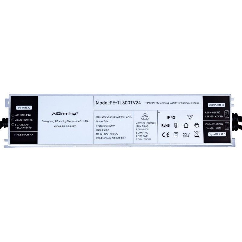 Alimentation LED 24V 300W – Puissante – TRIAC/0-10V 2 Alimentation LED 24V 300W – Puissante – TRIAC/0-10V – Image 2
