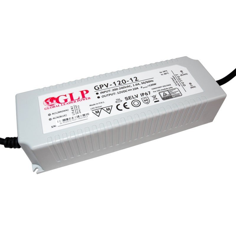 Alimentation LED 12V 120W – GLP - IP67 Extérieur 1 Alimentation LED 12V 120W – GLP - IP67 Extérieur