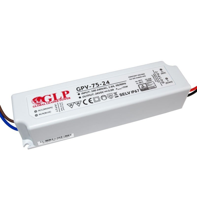 Alimentation LED 24V 75W – IP67 Extérieur - GLP 1 Alimentation LED 24V 75W – IP67 Extérieur - GLP