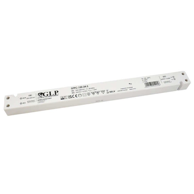 Alimentation LED extra plate 150W 24V 6.25A - GLP - IP40 1 Alimentation LED extra plate 150W 24V 6.25A - GLP - IP40