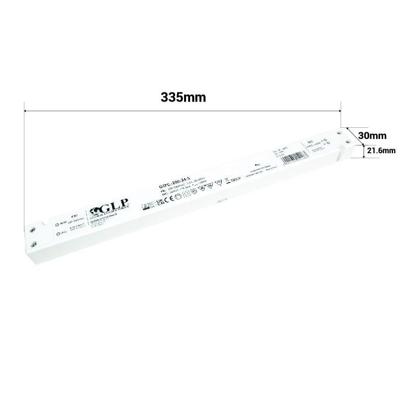 Alimentation LED 24V 200W 8.33A – Utra slim - GLP 2 Alimentation LED 24V 200W 8.33A – Utra slim - GLP