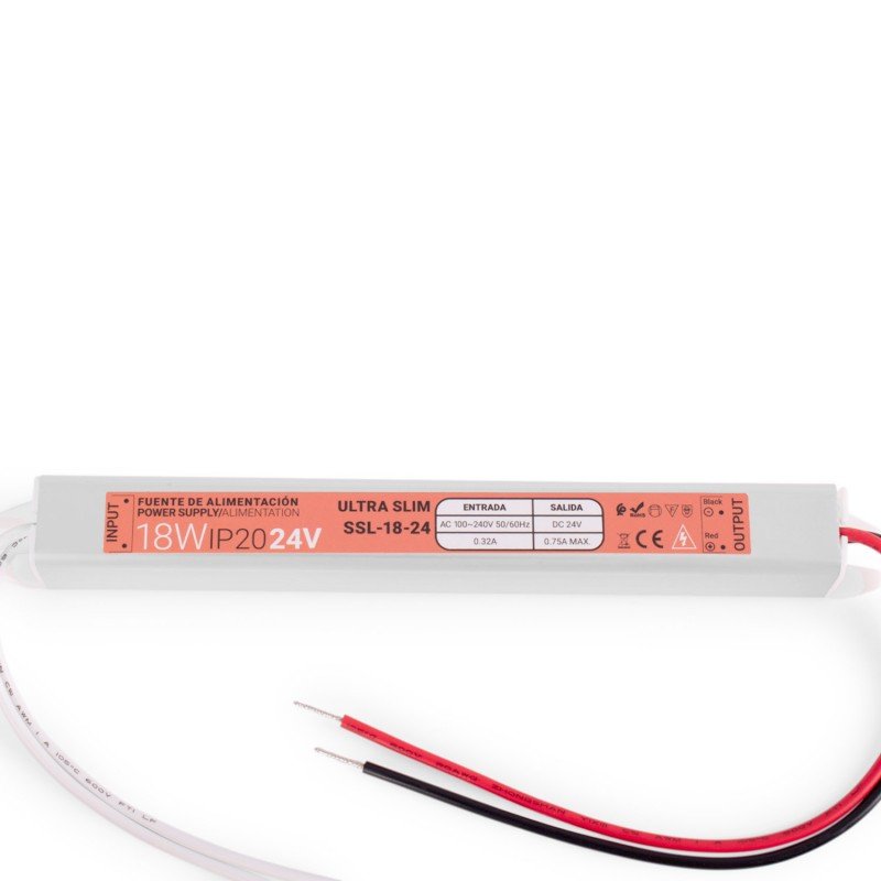 Alimentation LED 24V 18W – Ultra Extra Plate – Intérieur IP20 2 Alimentation LED 24V 18W – Ultra Extra Plate – Intérieur IP20