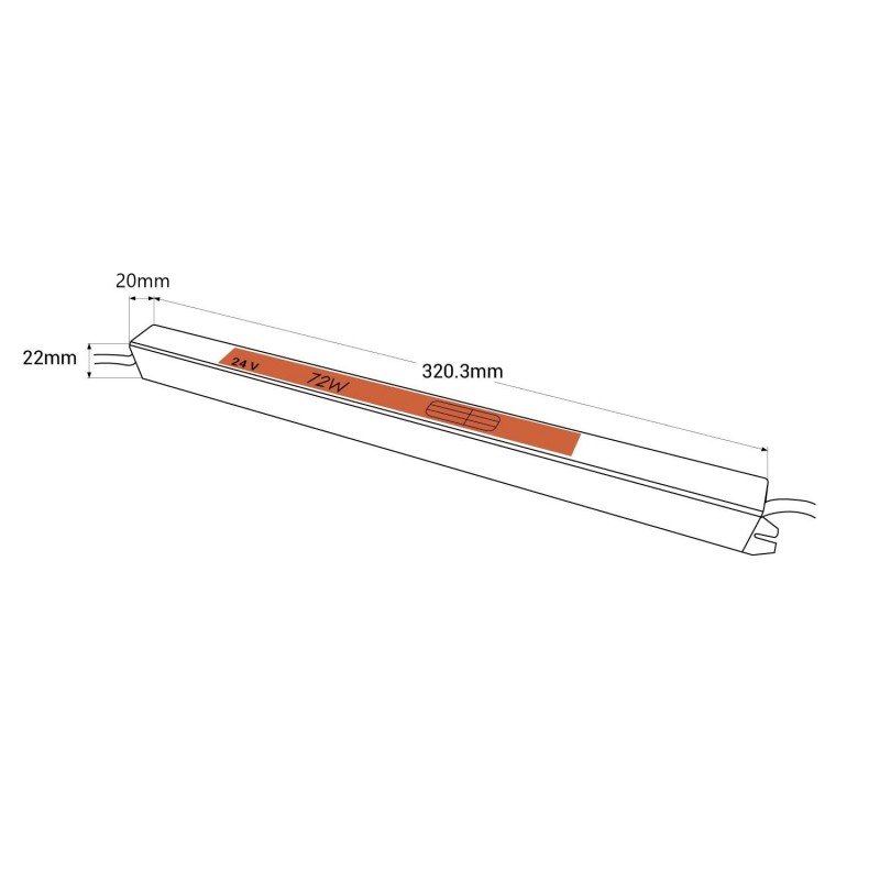 Alimentation LED 24V 72W extra plate - IP20 4 Alimentation LED 24V 72W extra plate - IP20 – Image 4