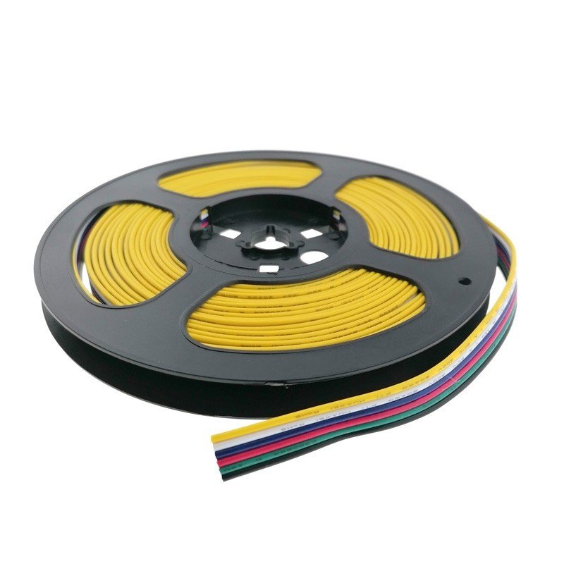 Câble RGB+CCT 6 fils – Professionnel 12-24V – Ruban LED 4 Câble RGB+CCT 6 fils – Professionnel 12-24V – Ruban LED