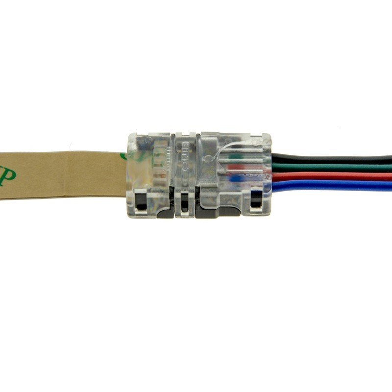 Connecteur ruban LED RGB 10mm – Certifié 4 Broches IP20 3 Connecteur ruban LED RGB 10mm – Certifié 4 Broches IP20