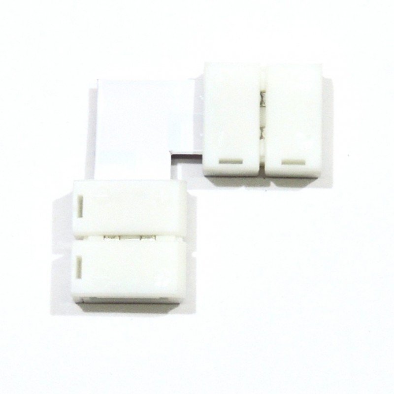 Connecteur d'angle ruban à ruban LED 10mm 90º 3 Connecteur angle ruban LED 10mm – Ultra 90° – IP20 Certifié